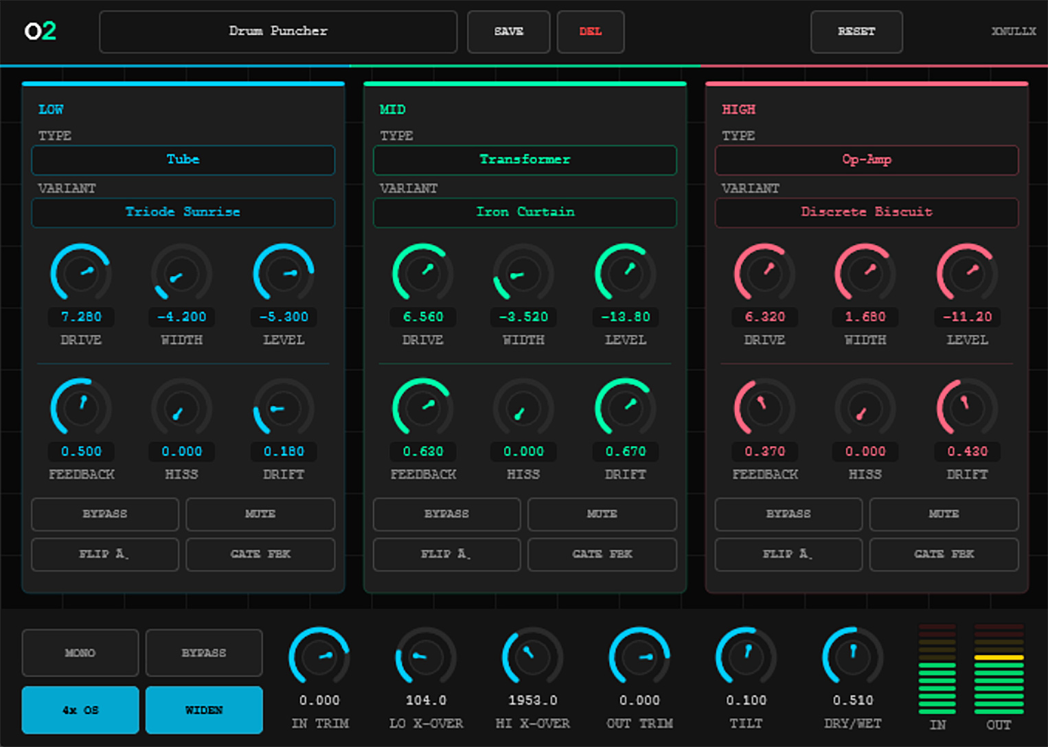 O2 saturation and width plugin interface